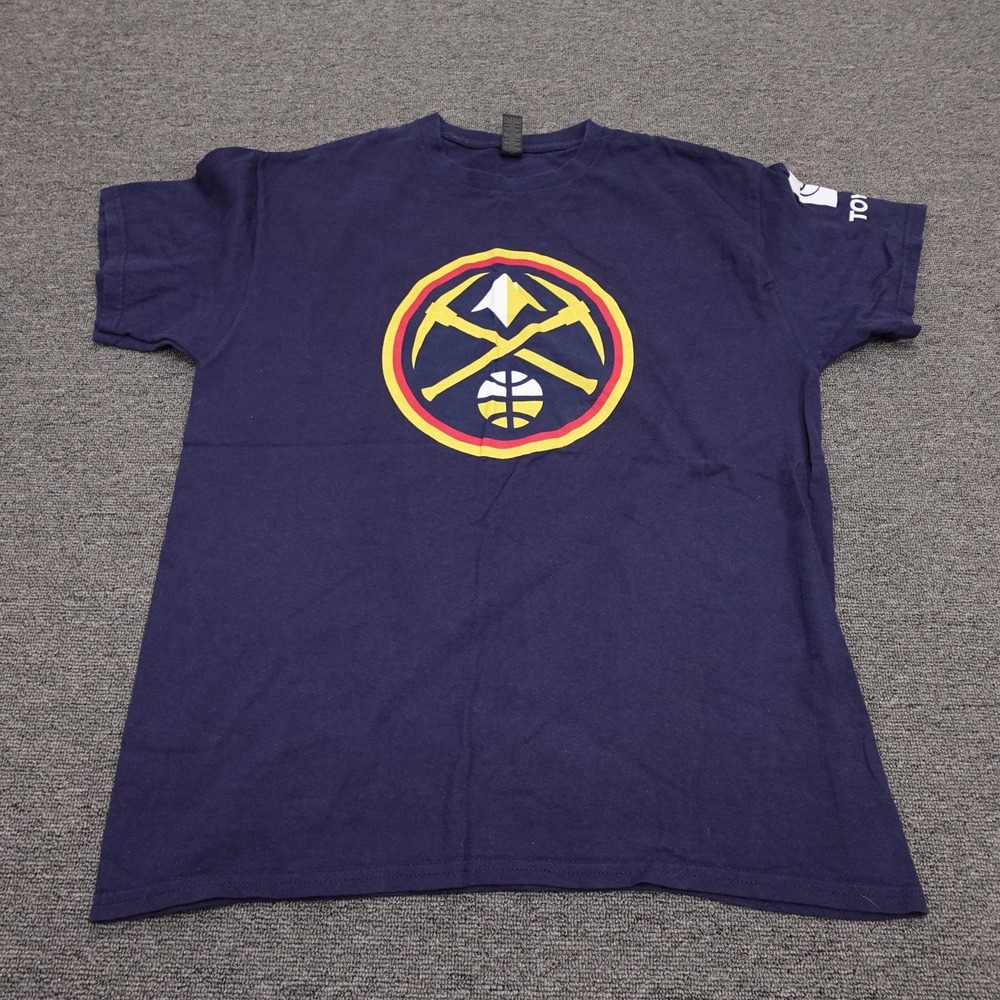 Denver Nuggets Shirt Mens Large Blue NBA‎ Basketball Gildan Graphic Tee